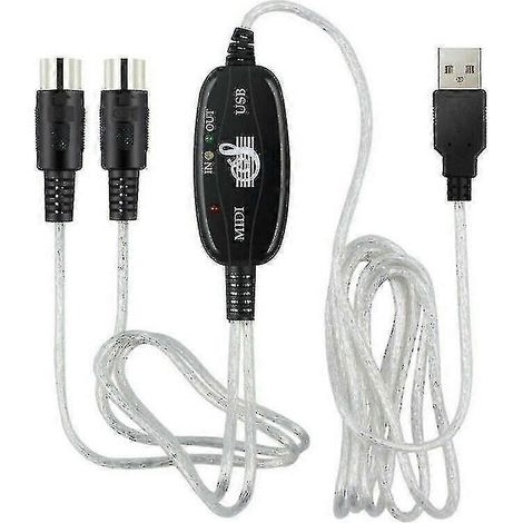 Câble convertisseur d'interface MIDI USB pour adaptateur de clavier musical PC (1/5)