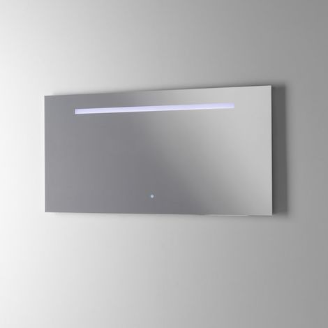 Specchio rettangolare da bagno con led touch da parete Cris