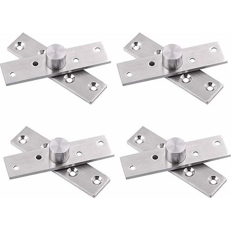 Charnières pivotantes invisibles 4 PCS – Acier inoxydable pour bois – Mécanisme à bille silencieux – Dimensions 75x17x20mm (1/4)