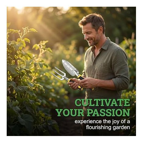 Outils de Jardinage Extérieur Pelle avec graduations de profondeur et Fourchette Ensemble d'outils de Jardin Garden Tool Set Outil pour Jardinage Plantes (1/3)