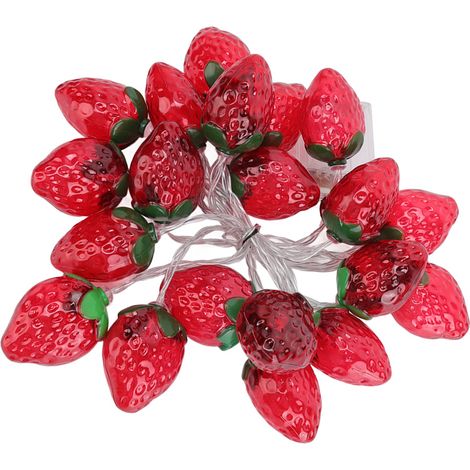 Zoternen Batteriebetriebene Erdbeerlampe mit 9,8 Fuß 20 LED-Obst-Lichterkette für Weihnachtsfeier