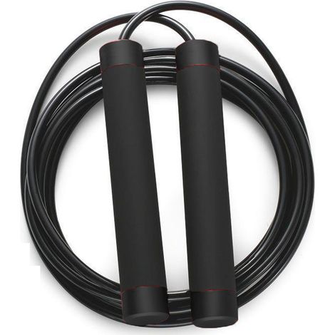 Corde à Sauter - Acier Inoxydable - Roulements à Billes - Réglable en Longueur - Pour Fitness Maison Gym Crossfit - 1 Pièce (1/5)