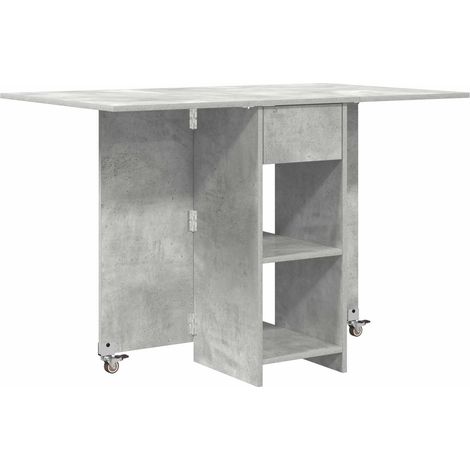 Dinning Table 115 x 70 x 75 cm Engineered Wood Concrete Grey vidaXL