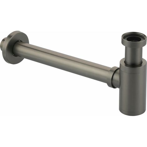 Sifón visto lavabo artic 1/4"x32 titanio mate