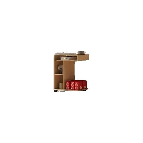 Table d'appoint, Compartiments ouverts, Design mobile, Kaki Foncé (1/2)