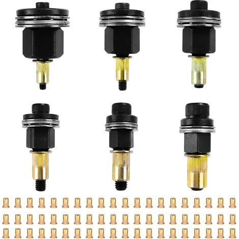 Lot de 6 pinces à riveter - Pour M3, M4, M5, M6, M8, M10 - Pince à riveter manuelle avec 60 écrous pour écrou à riveter manuel (1/5)
