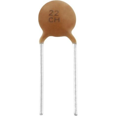 TRU COMPONENTS TC-K22PF500V Condensateur céramique THT 22 pF 500 V 5 % 1 pc(s) S603581 (1/4)