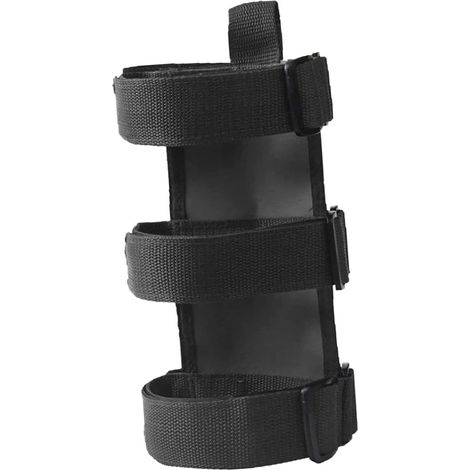 Sangle de fixation réglable pour extincteur avec support anti roulement pour voiture et véhicules couleur noire (1/5)