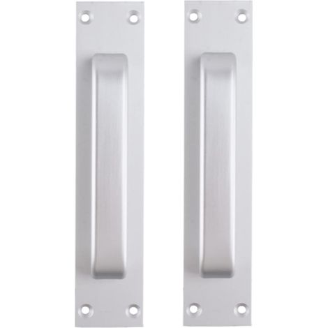 (Silber, 2 Stück) Türgriff aus Aluminium für Glaseinbau, Türgriff aus Aluminium, Push-Pull-Küchengriff