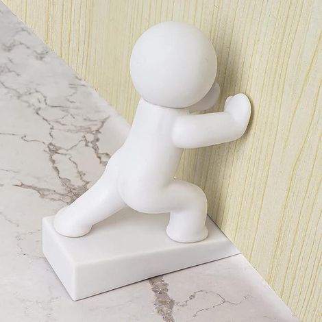 Butoir de porte protège vos sols, butoir de porte mignon Buddy, blanc (décoratif, 1 paquet) (1/5)