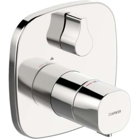 Hansa Hansaliving grifería de ducha, kit listo para montar, termostato, empotrado, borde suave, 81139572 - 81139572 (1/2)