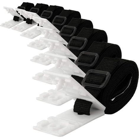 Kit Sangles Enrouleur - 1 Ensemble - Plastique Robuste - Fixation Couverture Solaire - Pour Piscine Enterrée - Noir 170cm (1/5)