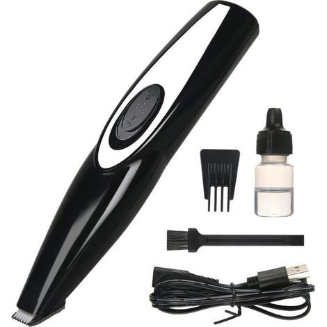 Cisailles pour animaux, rechargeables par USB, 6 500 tr/min, 6,5 W, 110-240 V, noires (1/5)