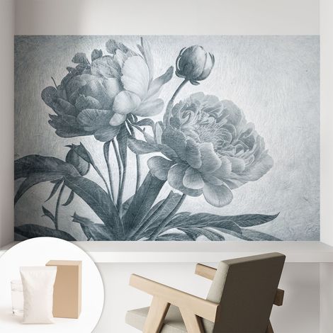 Papier peint intissé avec motifs pour salon et chambre accessoire stylé pour votre intérieur - Colle incluse gratuite Chic floral 104x70 cm (1/5)
