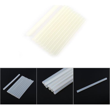 10 transparente Heißklebesticks 7 mm/11 mm für Heißklebepistolen, 20 cm lang, perfekt für DIY- und kreative Projekte. (1/5)