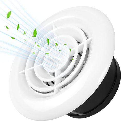 75mm round ventilation grille, adjustable ceiling vent, suitable for wall and ceiling air inlets and outlets (75mm).