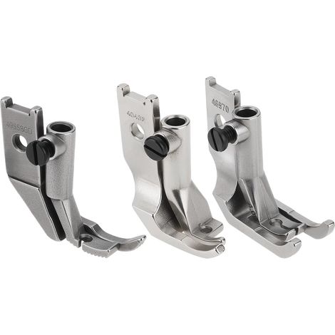 JSSEVN - Set of 3 step-through presser feet for sewing machines compatible with OE KP-19029, 335, 145, 245, 545, and 1245. Includes a double left and right toe presser foot. (1/5)