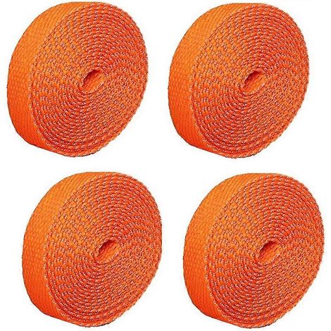 Gaine isolante tressée thermorétractable ignifugée pour câble, finition de câble thermorétractable, orange (1/5)