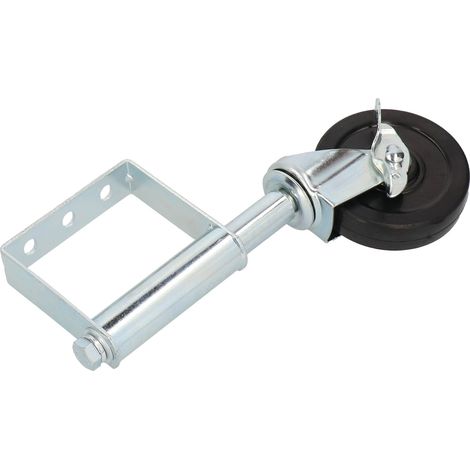 Roulette de Porte à Ressort avec Amortisseur, Roue en Aluminium 4 Pouces Supportant 75kg (Couleur Blanc) (1/5)