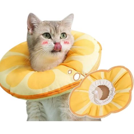 Collier étanche Elizabeth pour chat - Collier de récupération ajustable pour animaux de compagnie, compatible avec les chats de différentes tailles (M) (1/5)