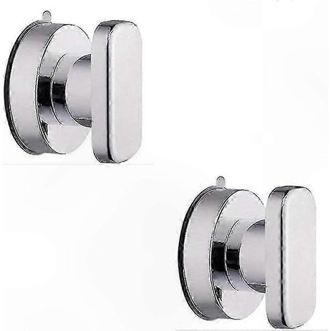 Poignées de porte en verre à ventouse, adaptées aux fenêtres de salle de douche de salle de bain, aux toilettes, aux espaces extérieurs, etc., lot de 2. (1/4)