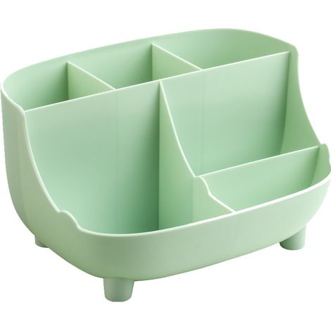 Organizador De Escritorio - Caja Portaútiles Con 6 Compartimentos - Para Bolígrafos Lápices Tarjetas - Uso En Oficina Mesa De Maquillaje O Estudio (1/5)