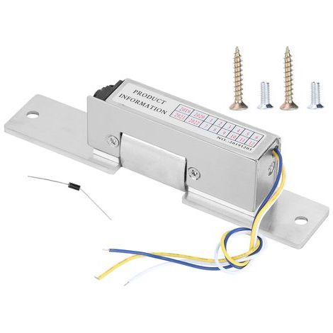 Serrure à Cathode, DC 12V NC/NO-Type Électrique Serrure à Cathode Serrures de sécurité d'accès à la Porte avec Retour de Signal (1/5)