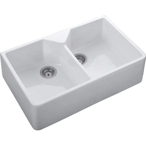 Rak Ceramics Gourmet 10 Belfast Double Bowl Kitchen Sink