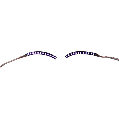 Faux-cils LED légers, élégants et fiables, lumineux pour fêtes, bars, boîtes de nuit, Halloween, violet