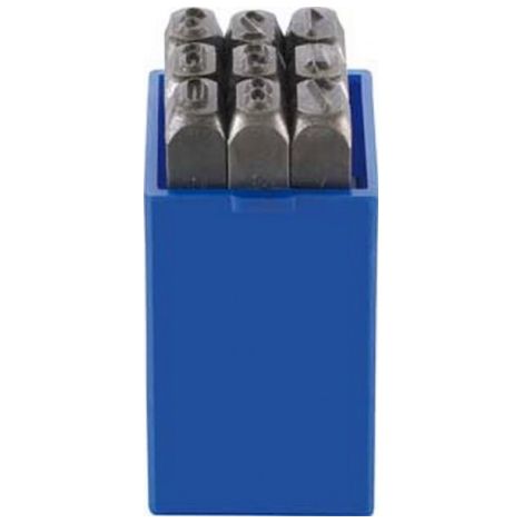 Jeu de chiffres à frapper, Hauteur des caractères : 2 mm (1/2)
