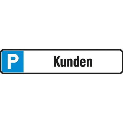 SafetyMarking Parkplatzschild Alu B520xH110 mm Kunden (1/3)