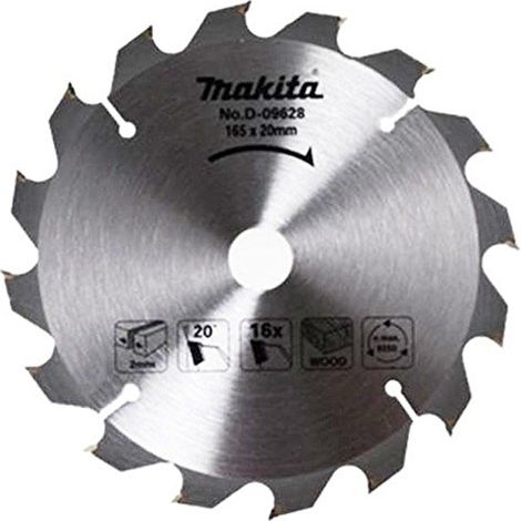 Makita D-03327 Lame De Scie Circulaire Standard TCT 165x20mm 10T Bois (1/3)