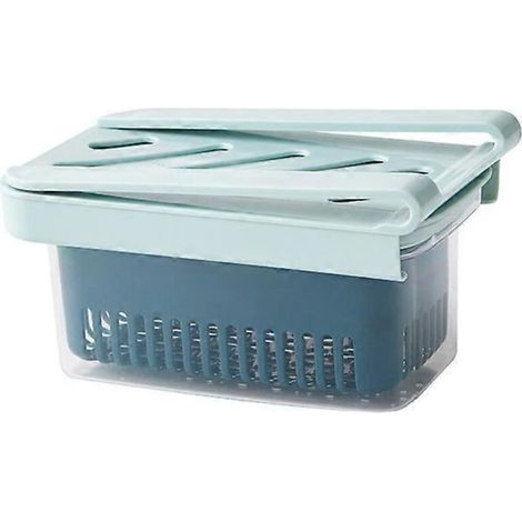 Boîte à baies 1 pièce avec couvercle pour conserver la fraîcheur des fruits et légumes (bleu ciel) (1/3)