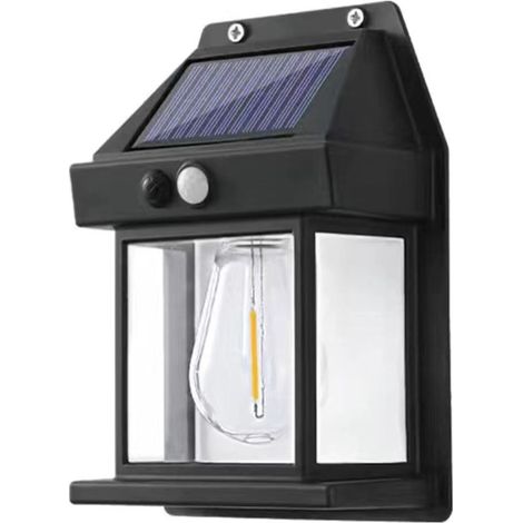 Aplique solar de pared para exterior, con 3 modos y sensor de movimiento, iluminación exterior resistente al agua.