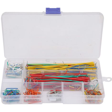 Kit 560 pièces Câbles de liaison Dupont sans soudure, fils de cavalier multicolores, longueurs variées pour breadboard. (1/5)