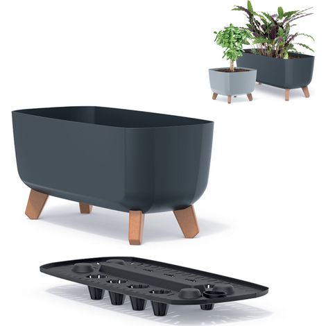 Maceta con patas GRACIA CASE DGCL400  Antracita