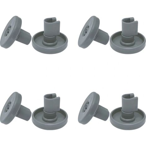 Roulettes pour panier de lave-vaisselle, lot de 8, gris foncé (1/3)