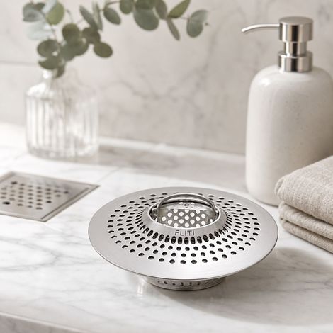 Filtre à Cheveux Acier Inoxydable Amovible Antirouille pour Bonde Douche (1/5)