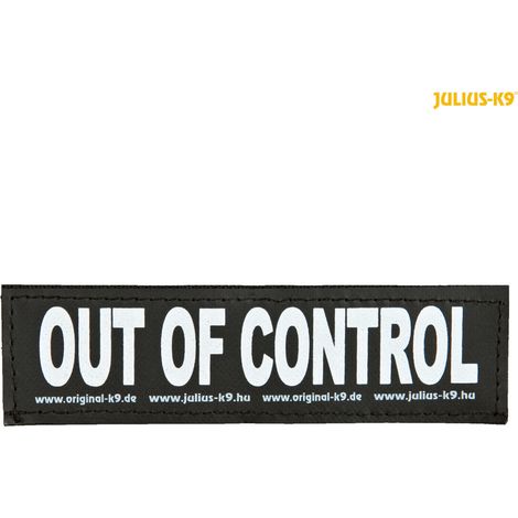 Etichette per imbracatura Julius K9 OUT OF CONTROL L