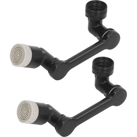 Set mit 2 schwenkbaren Roboterarm-Armaturenverlängerungen (1080°) für Küchenspüle, Badezimmer, Gesichts- und Augendusche (1/5)