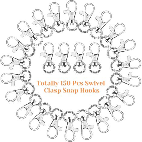 Lot de 150 mousquetons pivotants pour porte-clés (1/5)