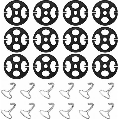 Crochet Houssse Siege, Pince Houssse Siege Auto 12 Pcs, Fixation Griffe Plate, Crochet Metal Plastique 3mm Securise pour Coussin, Vehicule, Interieur (1/5)