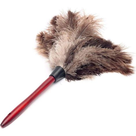 Cepillo antiestático para limpiar polvo de plumas de avestruz, mini plumero multiusos para el hogar, limpiador de persianas para interiores y exteriores, teclado de cocina y escritorio inteligente.