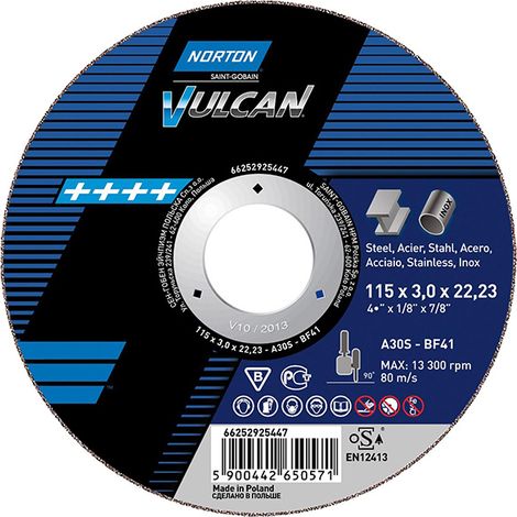 DISCO DESBASTE VULCAN 125X6 A30P-BF27 66252830804 NORTON