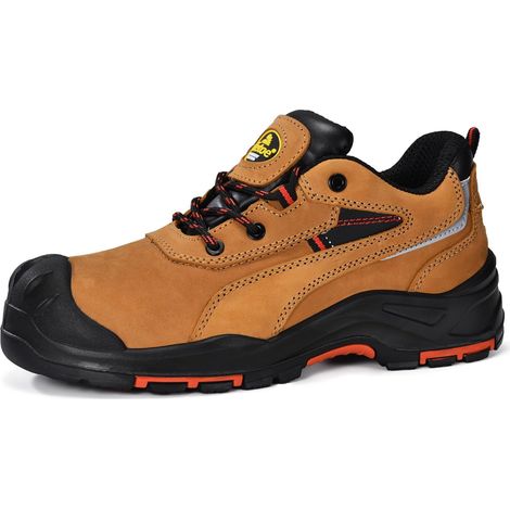 Scarpe da lavoro militari S3, scarpe antinfortunistiche L - 7510, antistatiche, impermeabili, in pelle traspirante, soletta confortevole, puntale di protezione in fibra di vetro, piastra in Kevlar (1/5)