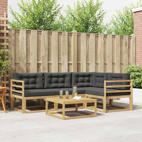 vidaXL Outdoor-Sofagarnitur 5 pcs Weiß und Anthrazit 79 x 79 x 37 cm (1/5)