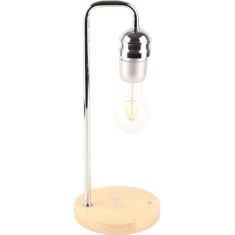 Lampes de table à LED flottantes à lévitation magnétique (Maglev) avec base en bois, prise 100-240 V. (1/5)