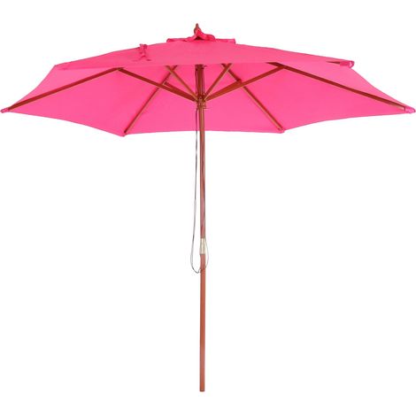 [NON UTILIZZATO] Ombrellone giardino spiaggia N81 Florida ø 300cm poliestere rosa (1/5)