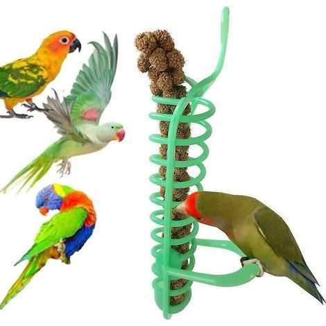 JOORRTPerroquet mangeoire panier fruits légumes plastique alimentation perche (1/4)