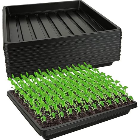 Seedling Tray, 26.9 x 26.9 x 3.6 cm Seedling Tray, Seed Tray, Vegetable Plant, Fruit Flower, Grass Tray (1/5)
